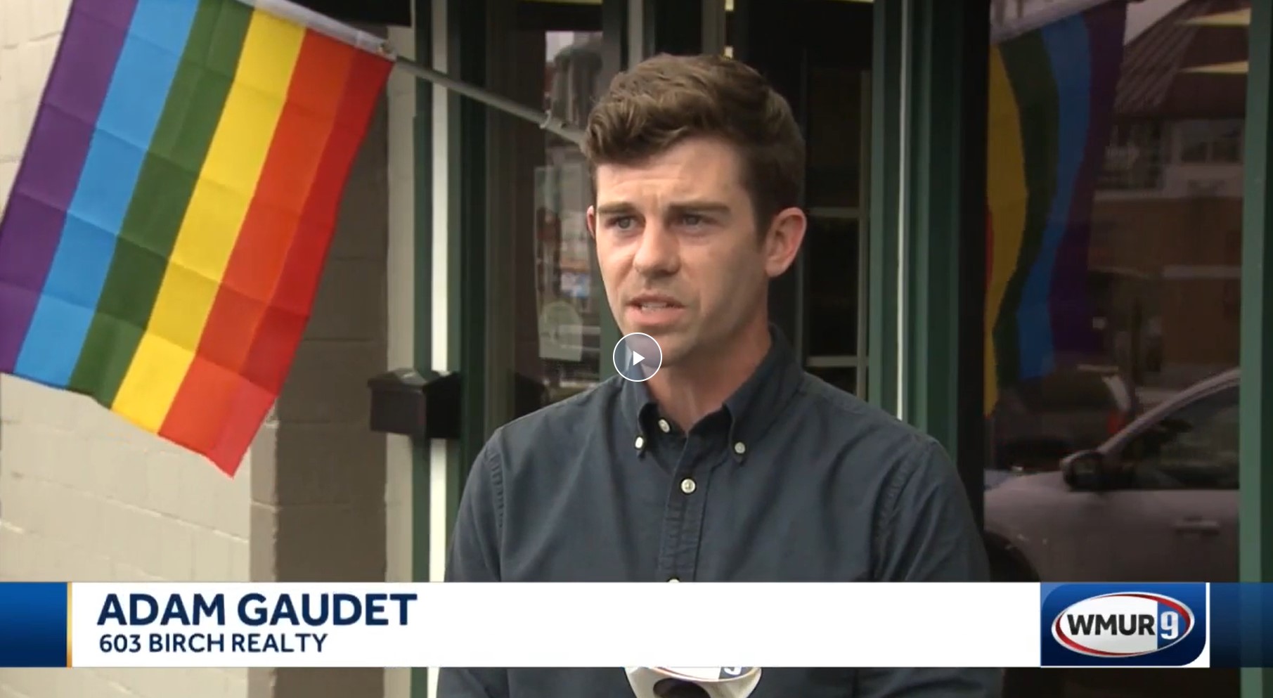 Adam Gaudet, 603 Birch Realty Broker/Founder, speaks with WMUR-TV, August 2021