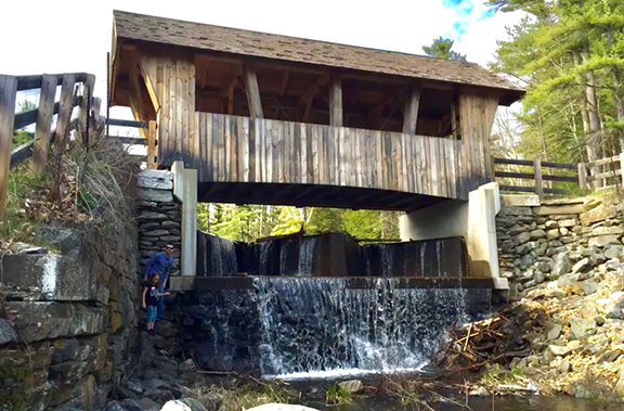 Chester, NH is home to the Wason Pond Covered Bridge