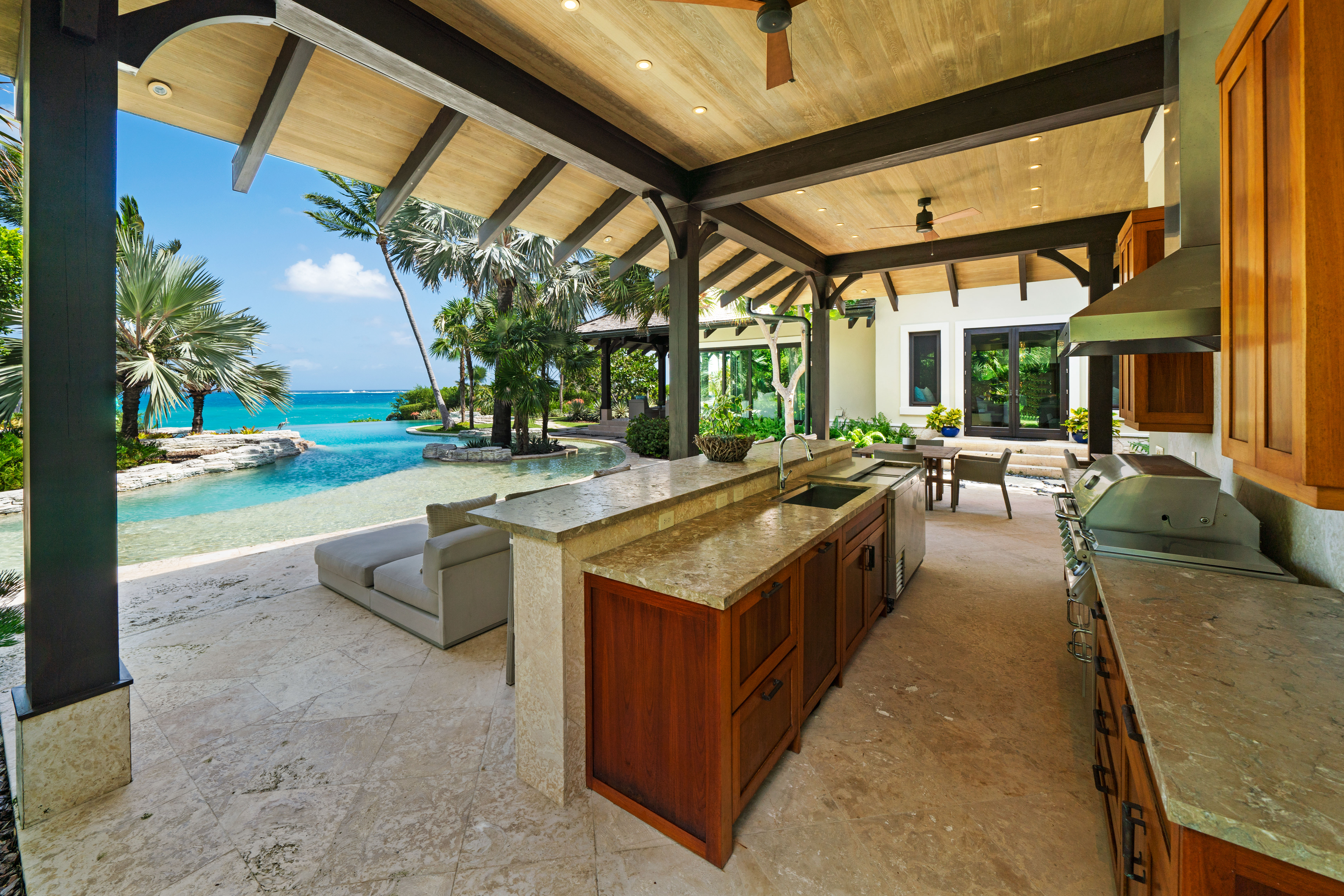 Large Outdoor Kitchen Area