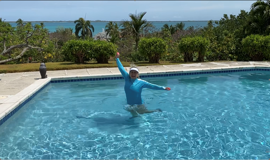 Leslie Colclough in Swimming Pool