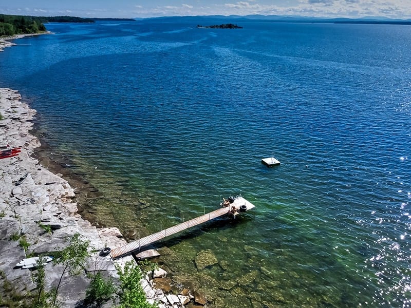 Drone Photo Example - Lake Champlain Rocky Lakeshore