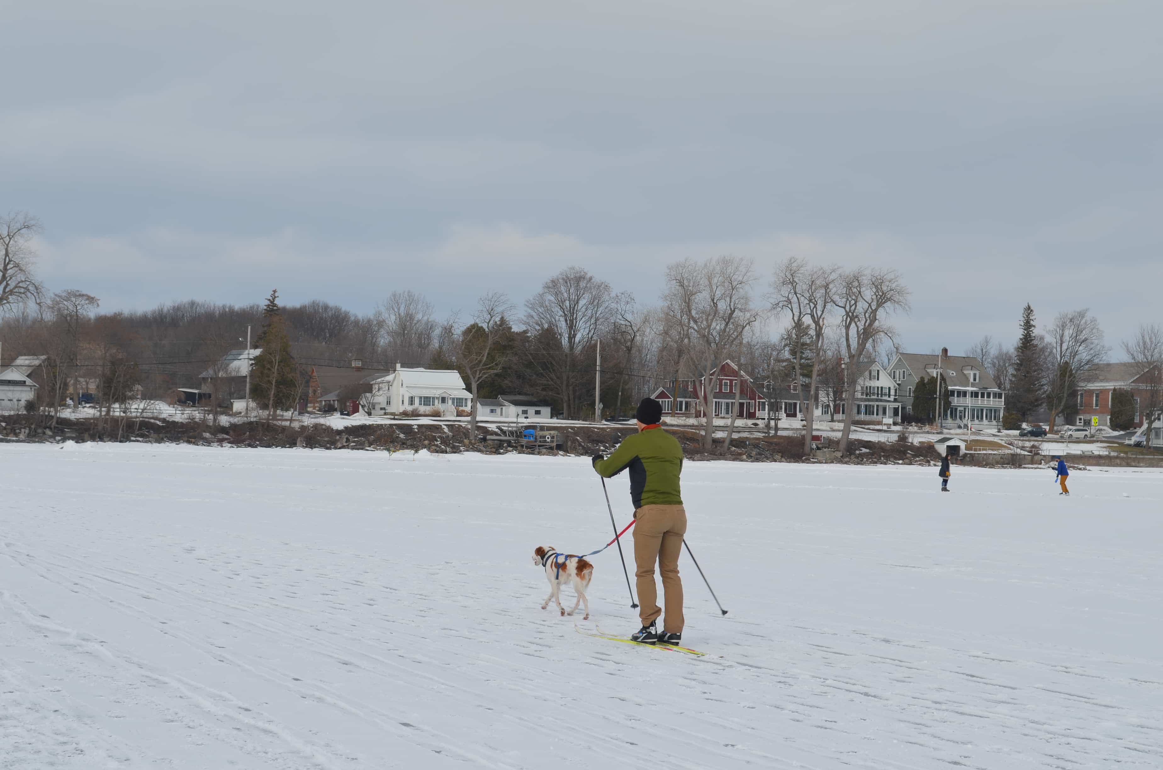 Cross country skiing in North hero village
