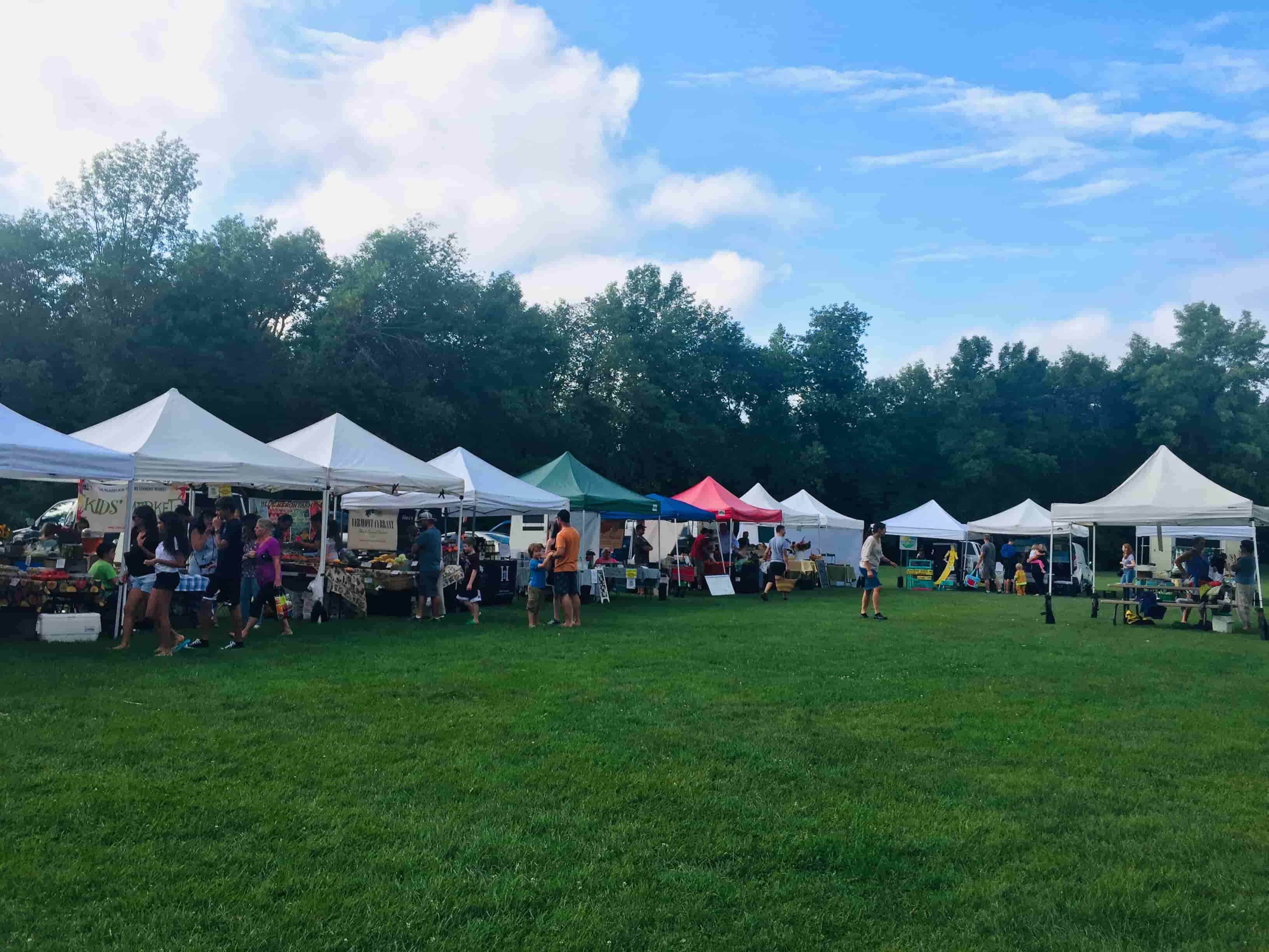 Champlain Islands Farmer's market in Summer in South Hero