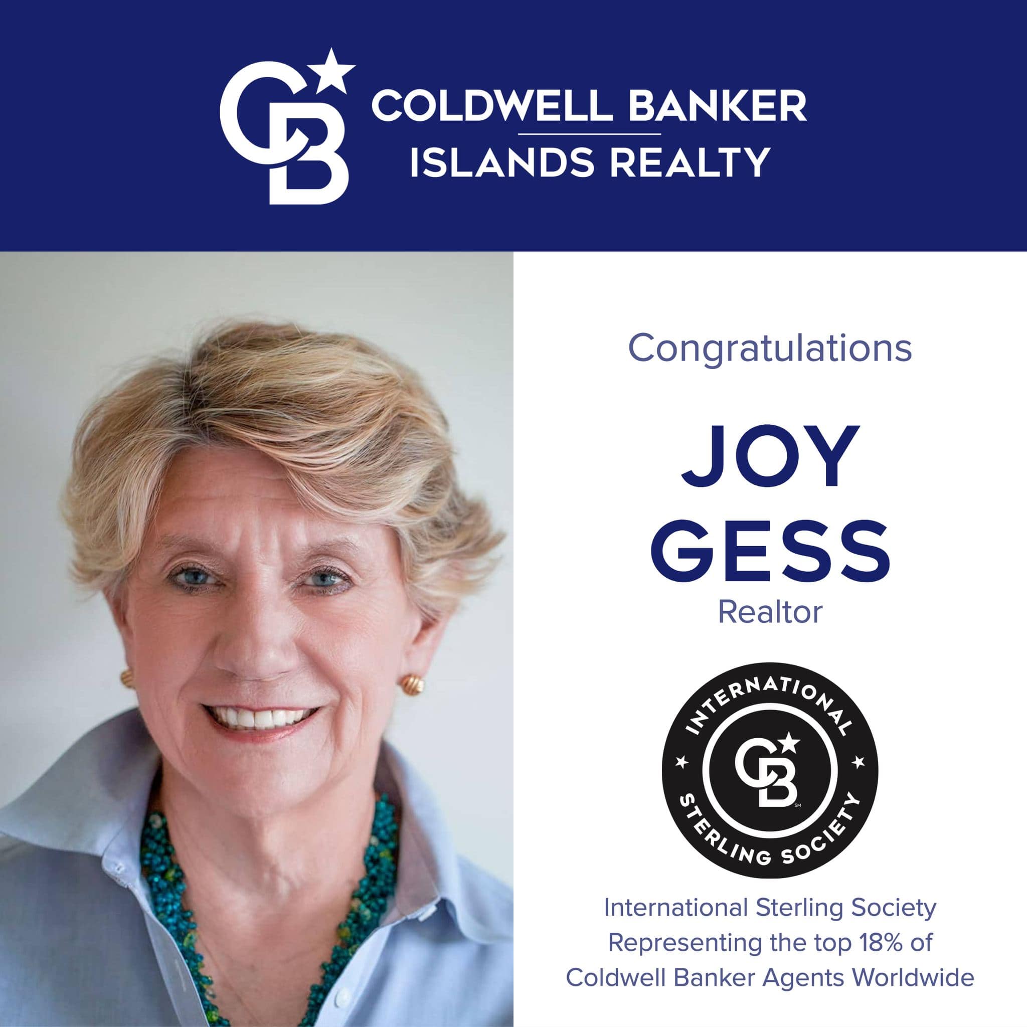 Joy Gess International Sterling Society Award