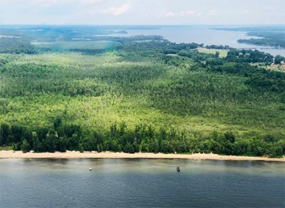 landscape aerial shot of Alburgh