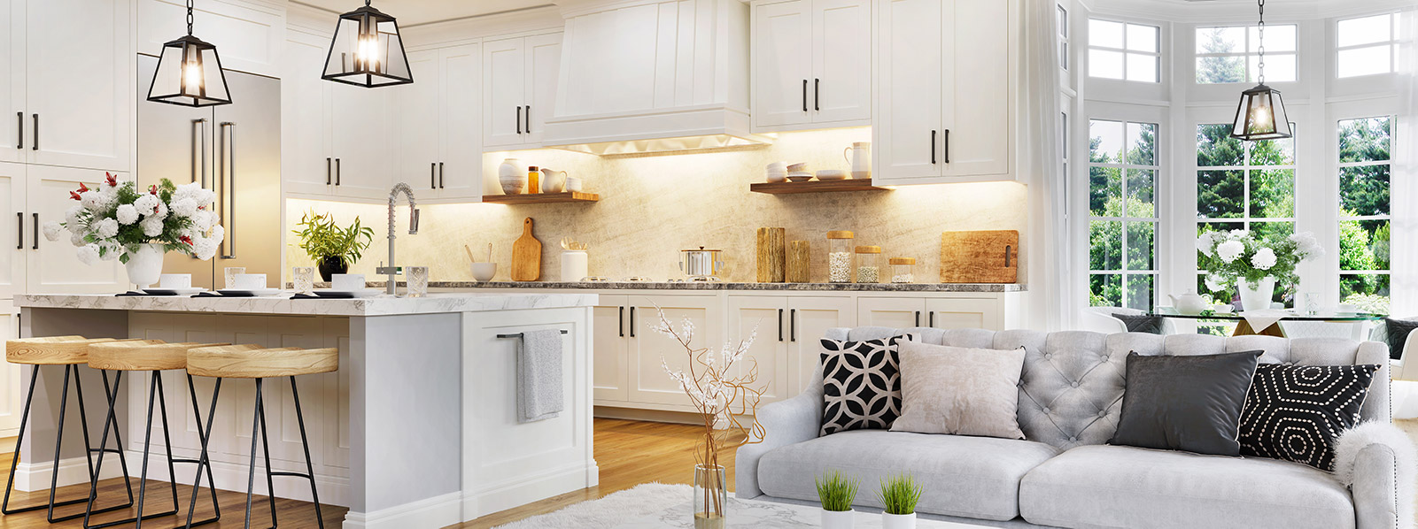 Medium Sized Kitchen in Single Family Home