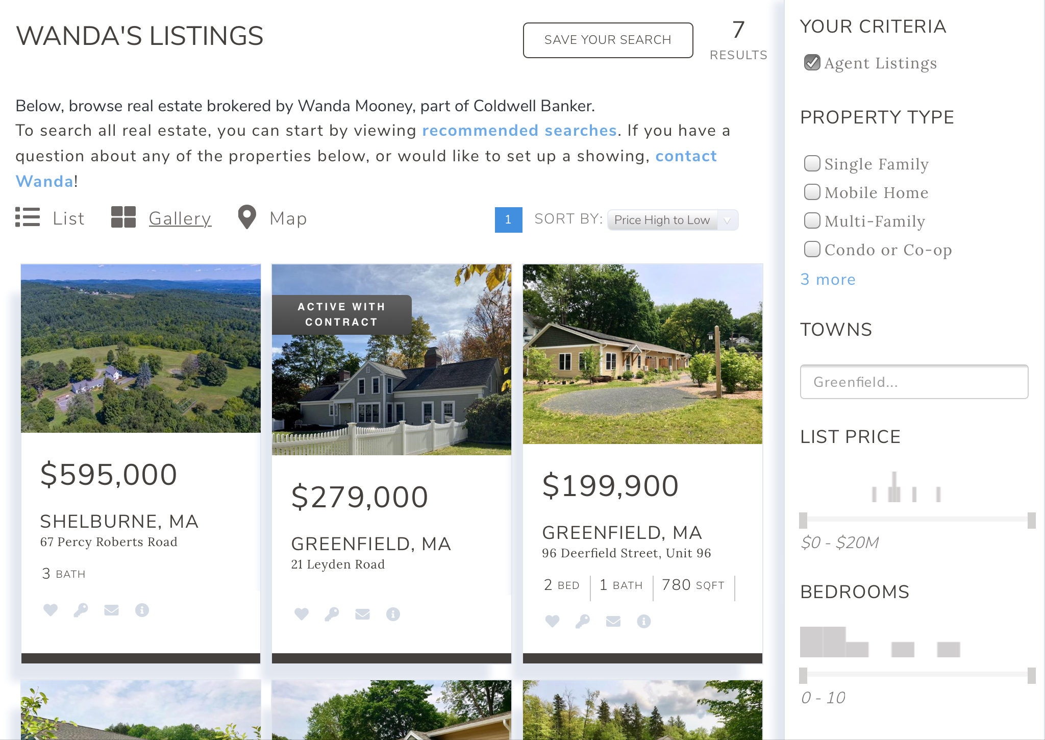 Listing search western mass 