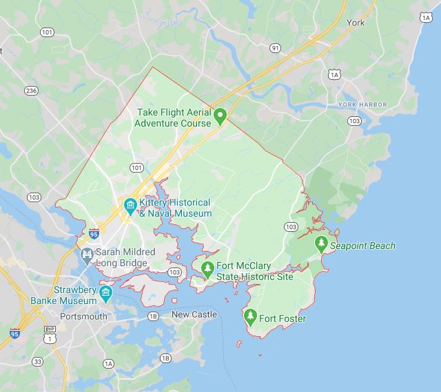 map of kittery point