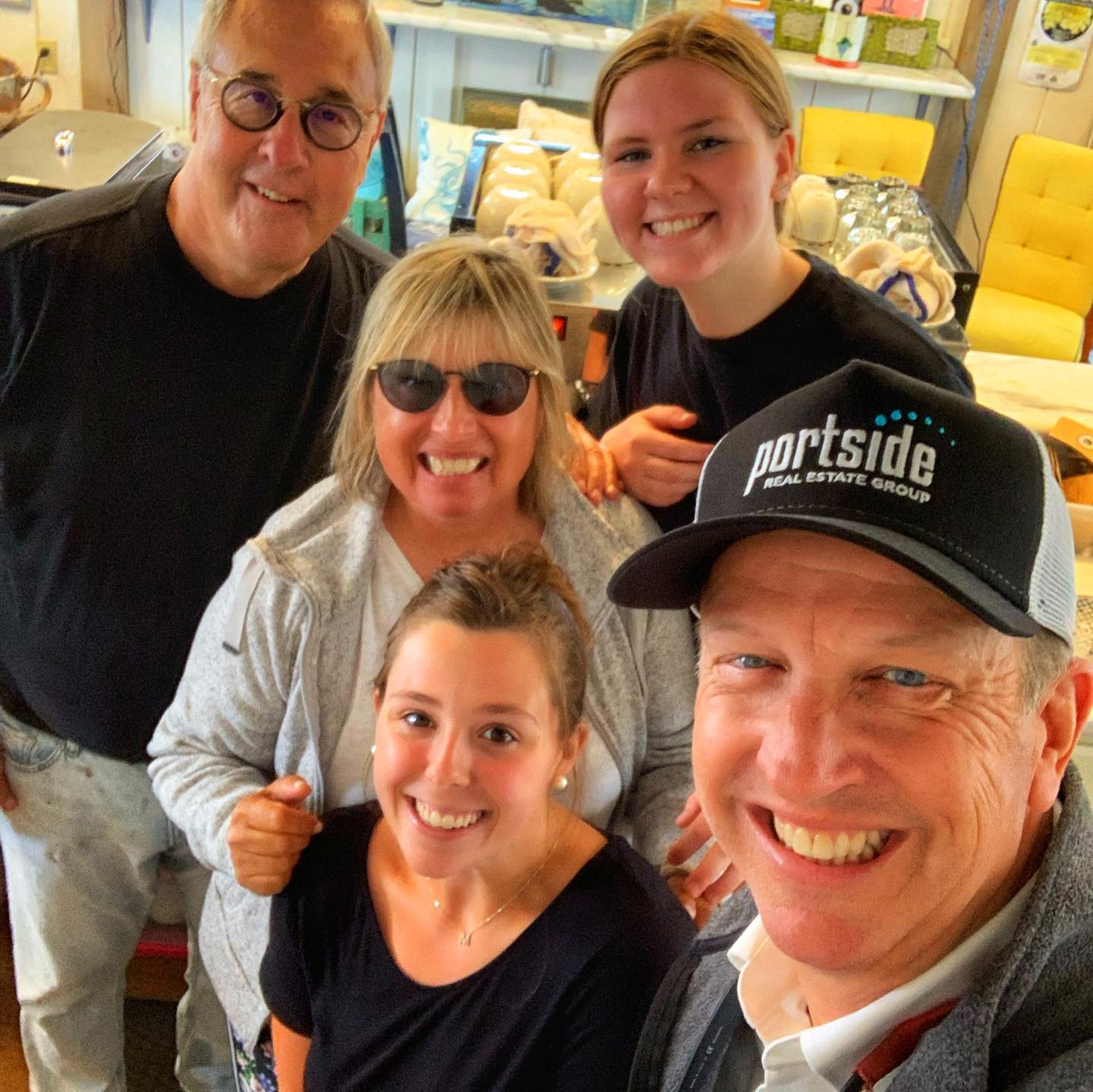 Portsiders and clients at Coffee On Us event