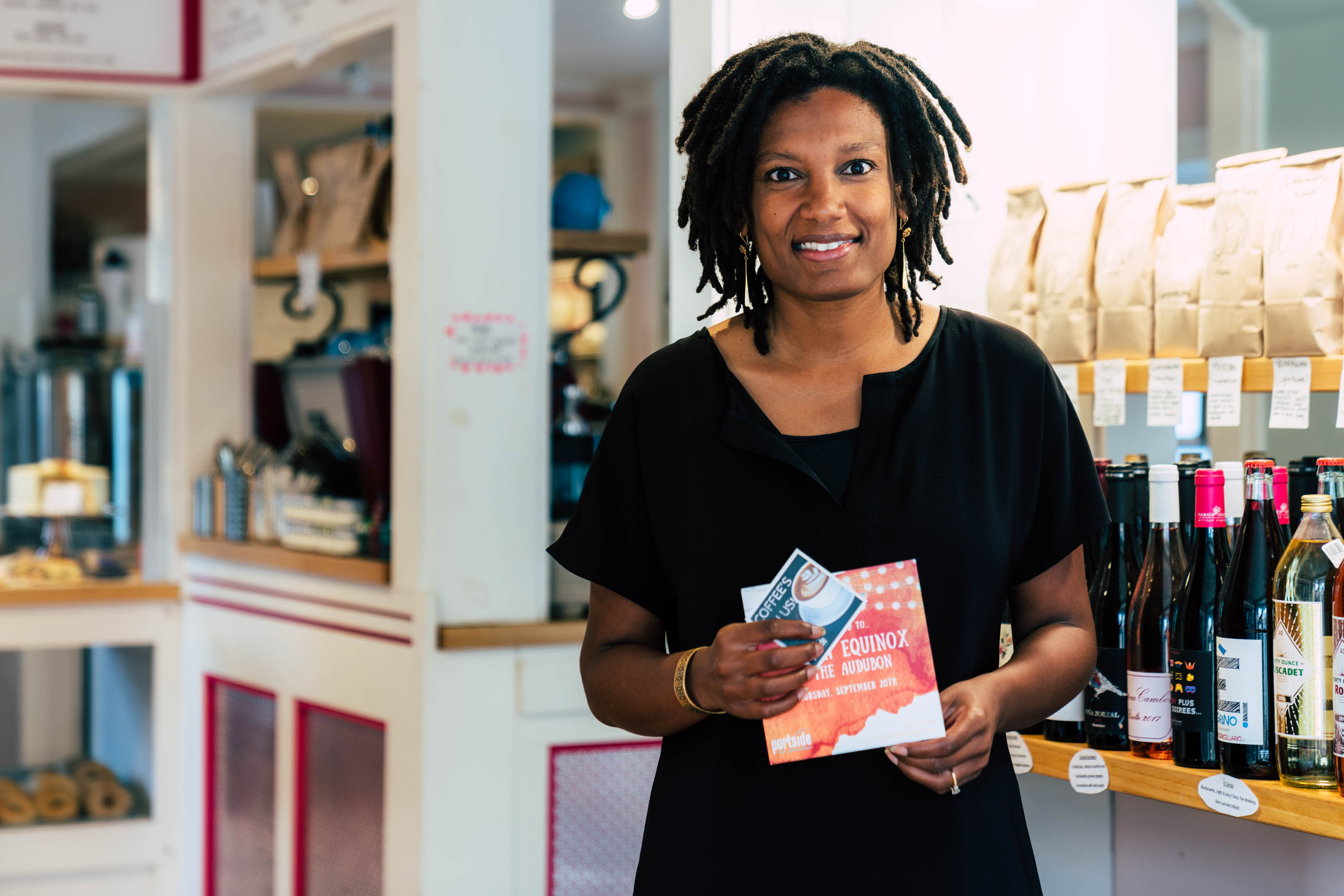 Woman at Coffee On Us Event