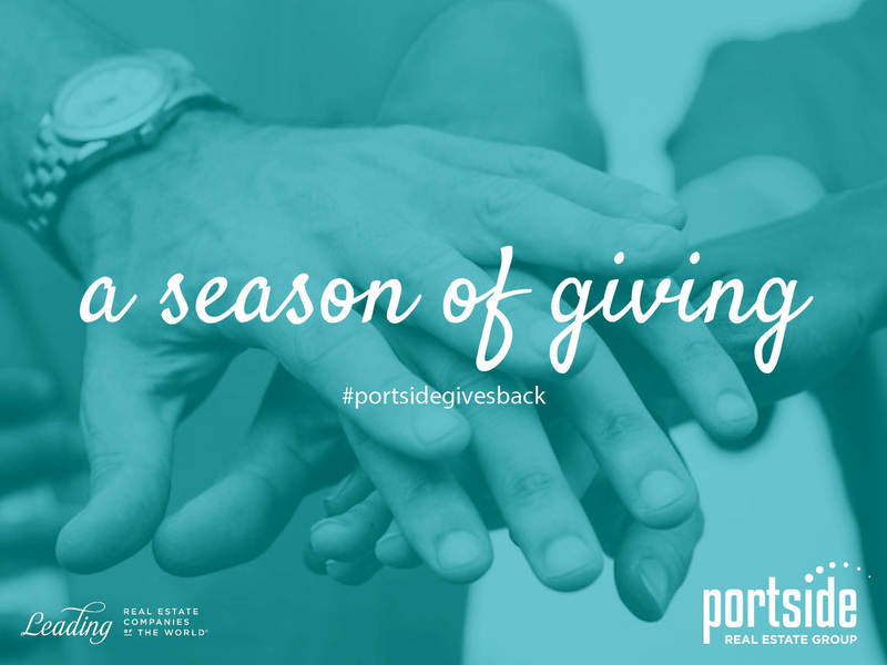 Portside Gives Back: Seasons of Giving! It's the holiday season, but more importlant, we have entered the season of giving back!At Portside, we try to find the needs of the community and help in any way we can,...