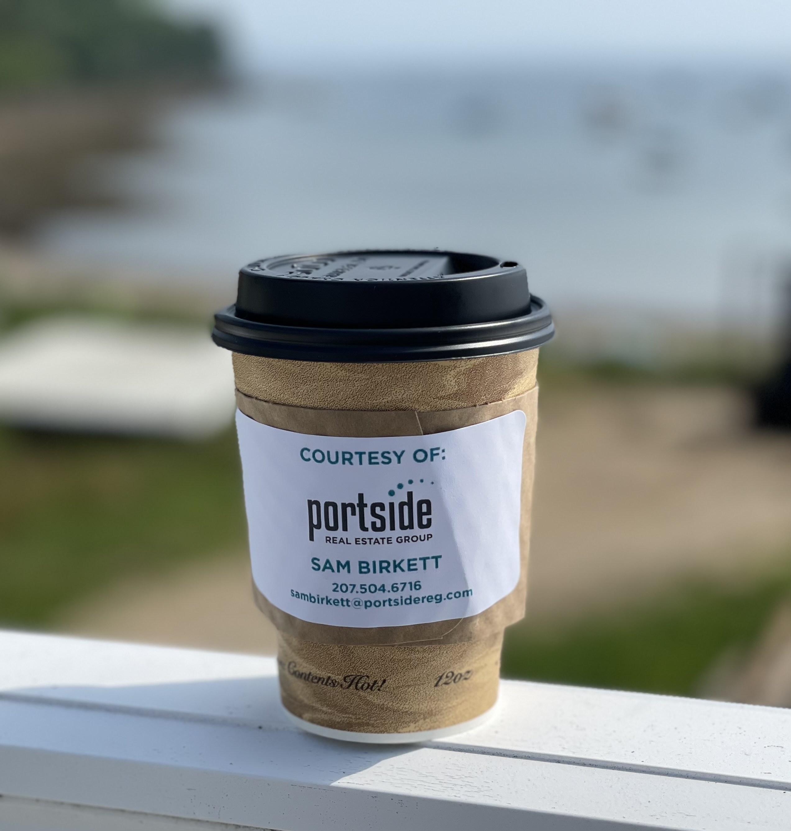 Coffee on ledge