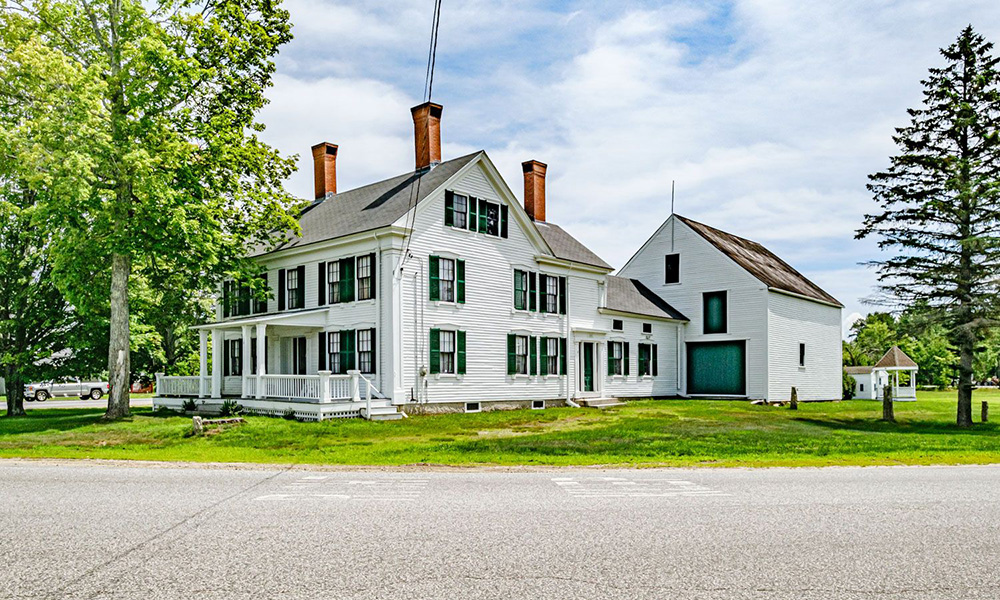 white house and parking lot