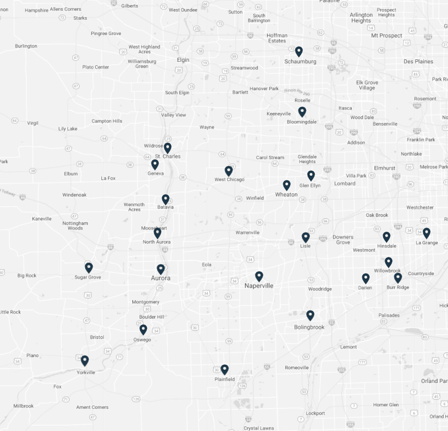 Chicago’s Suburbs map's pins