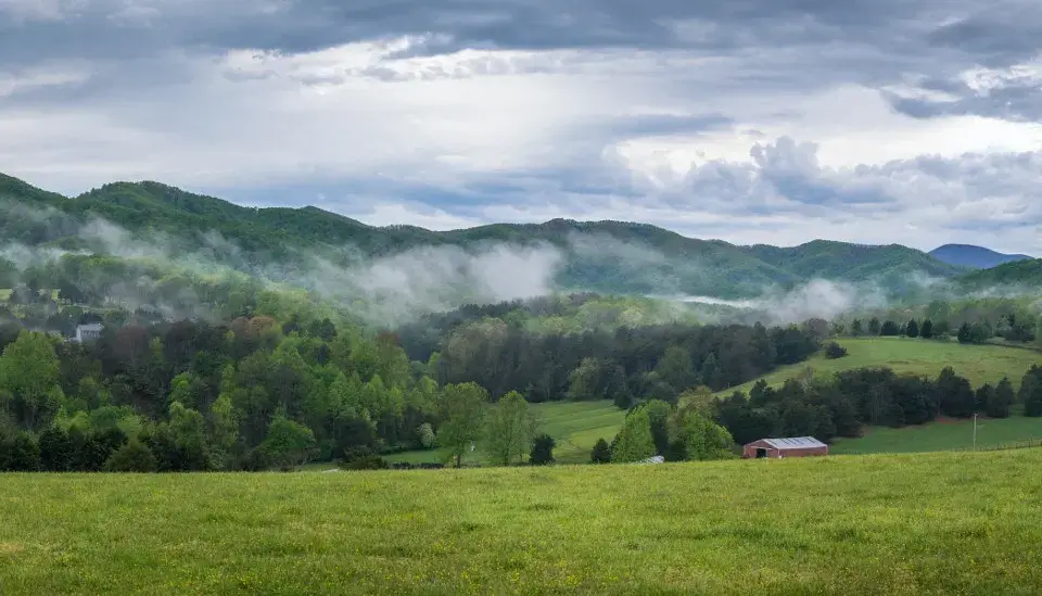 Land view near mountains
