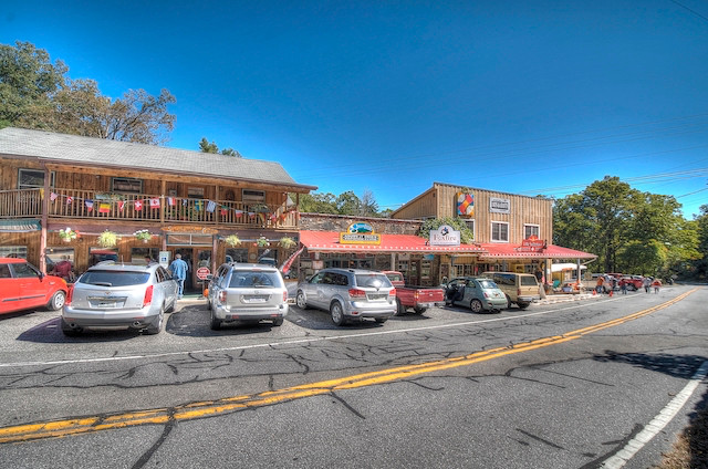 Little Switzerland road and cars view