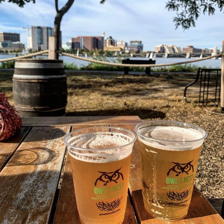 Owl's Nest Beer Garden on the Charles River Esplanade