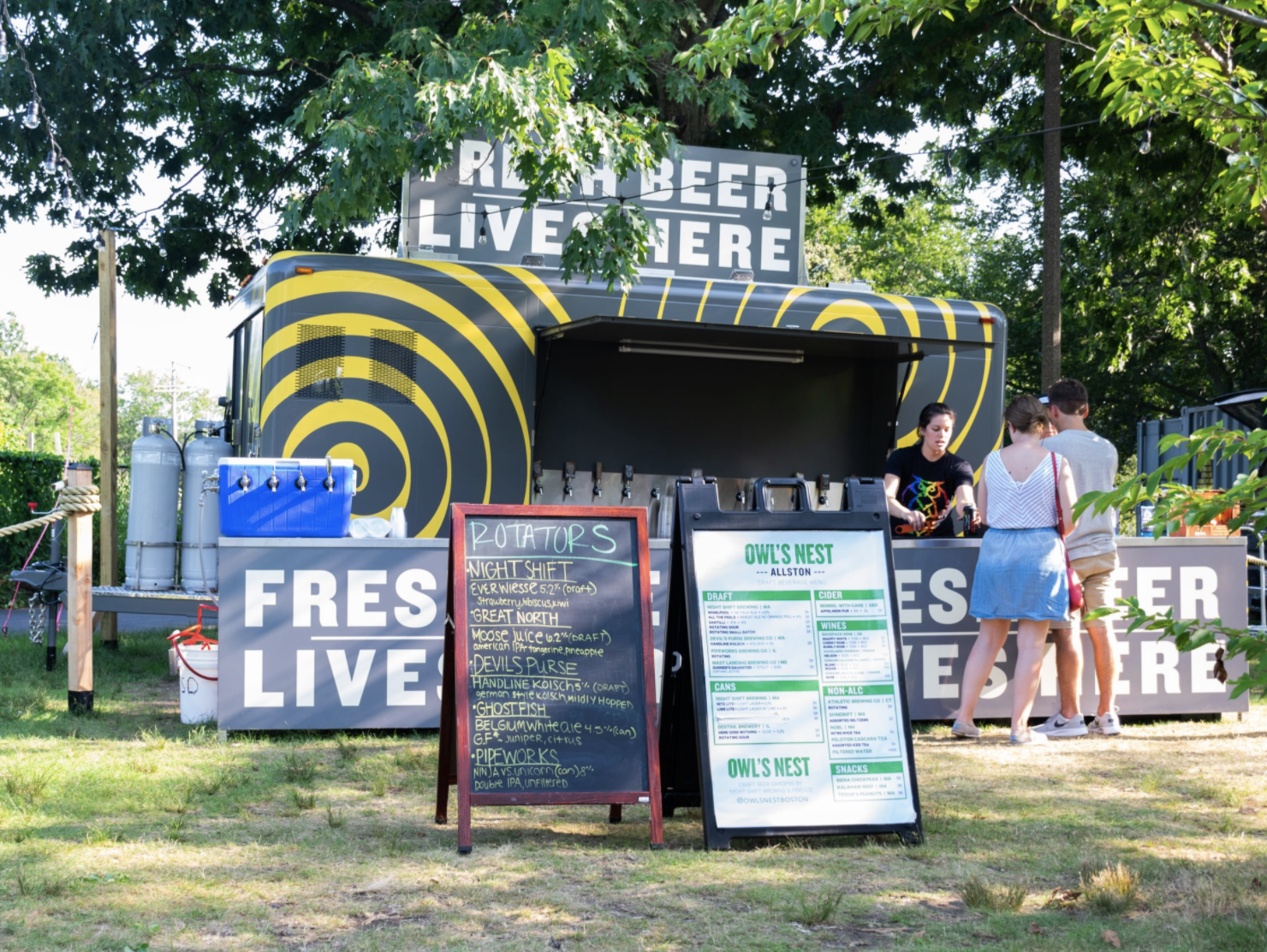 Owl's Nest Beer Garden along Charles River