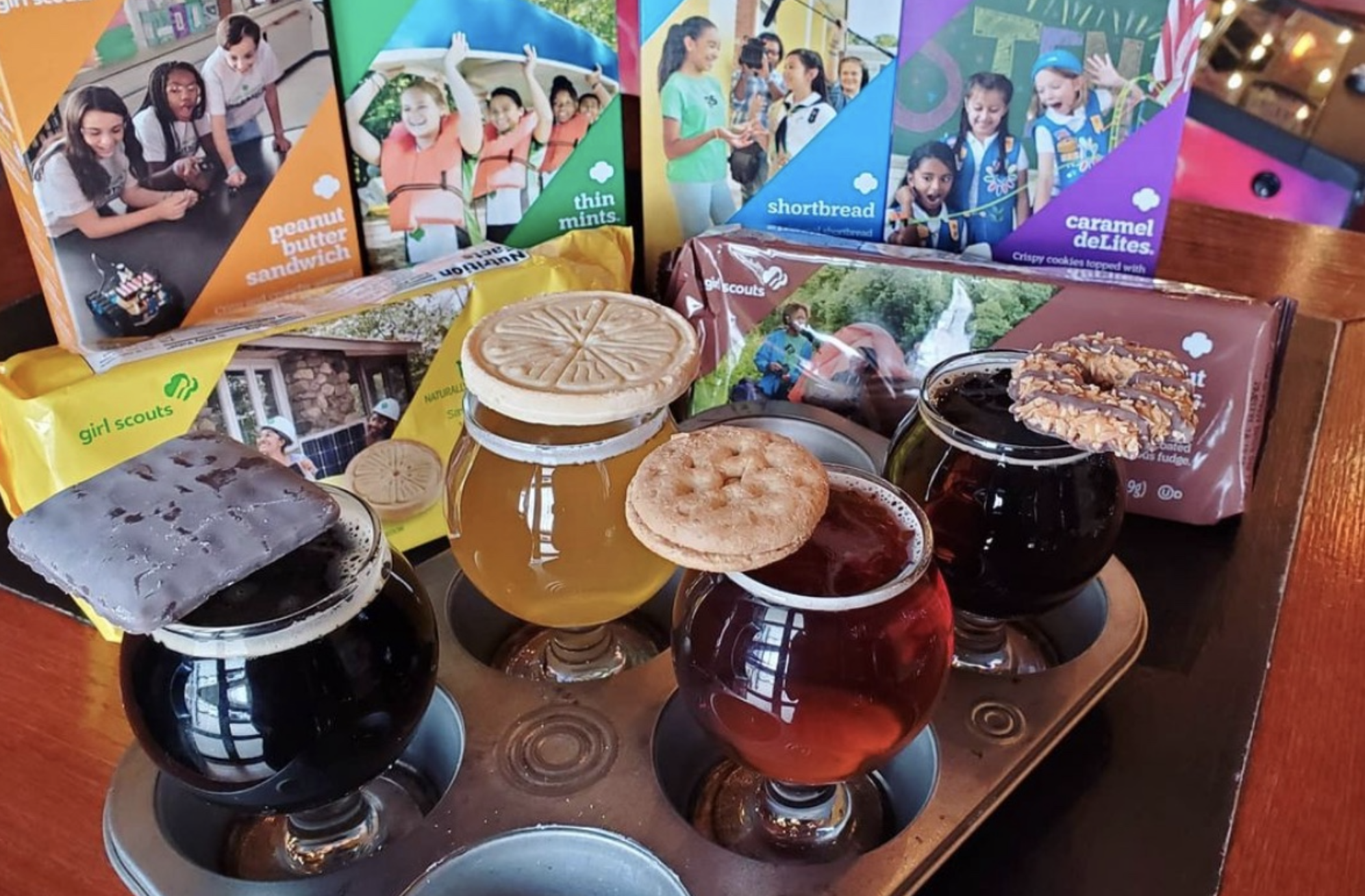Bone Up Brewing Beer & Girl Scout Cookies