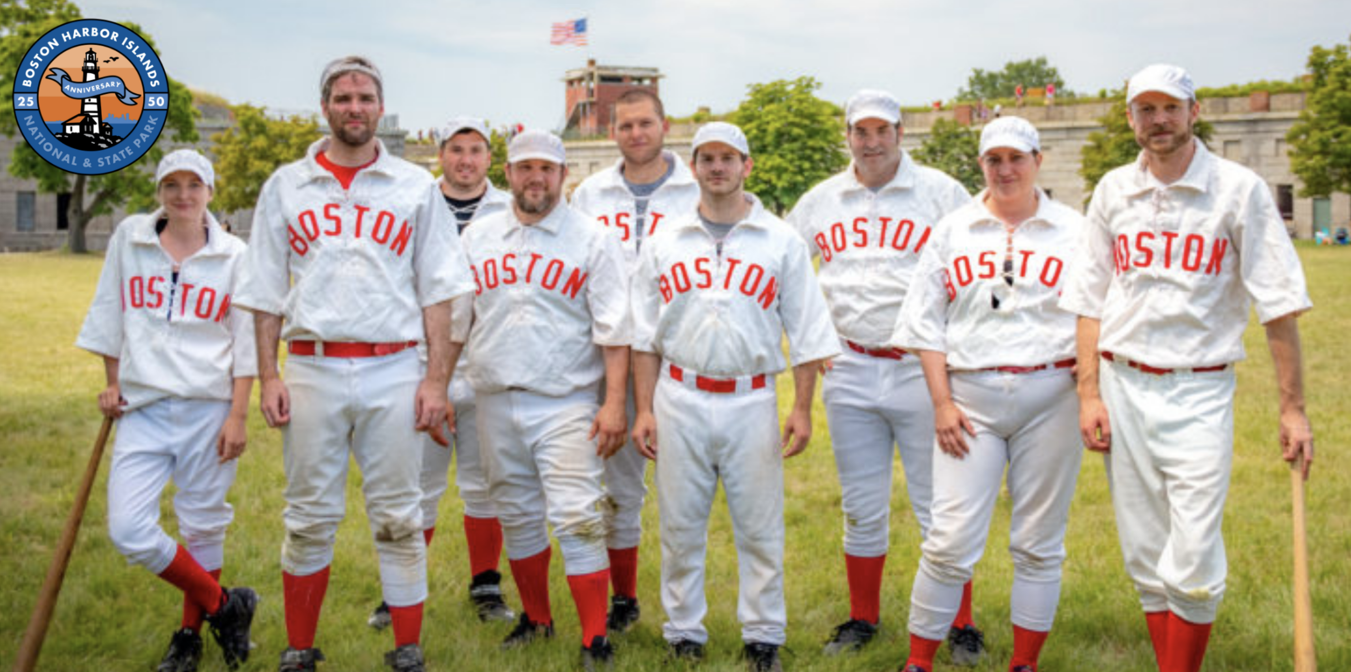 Vintage Baseball on Georges Island Boston