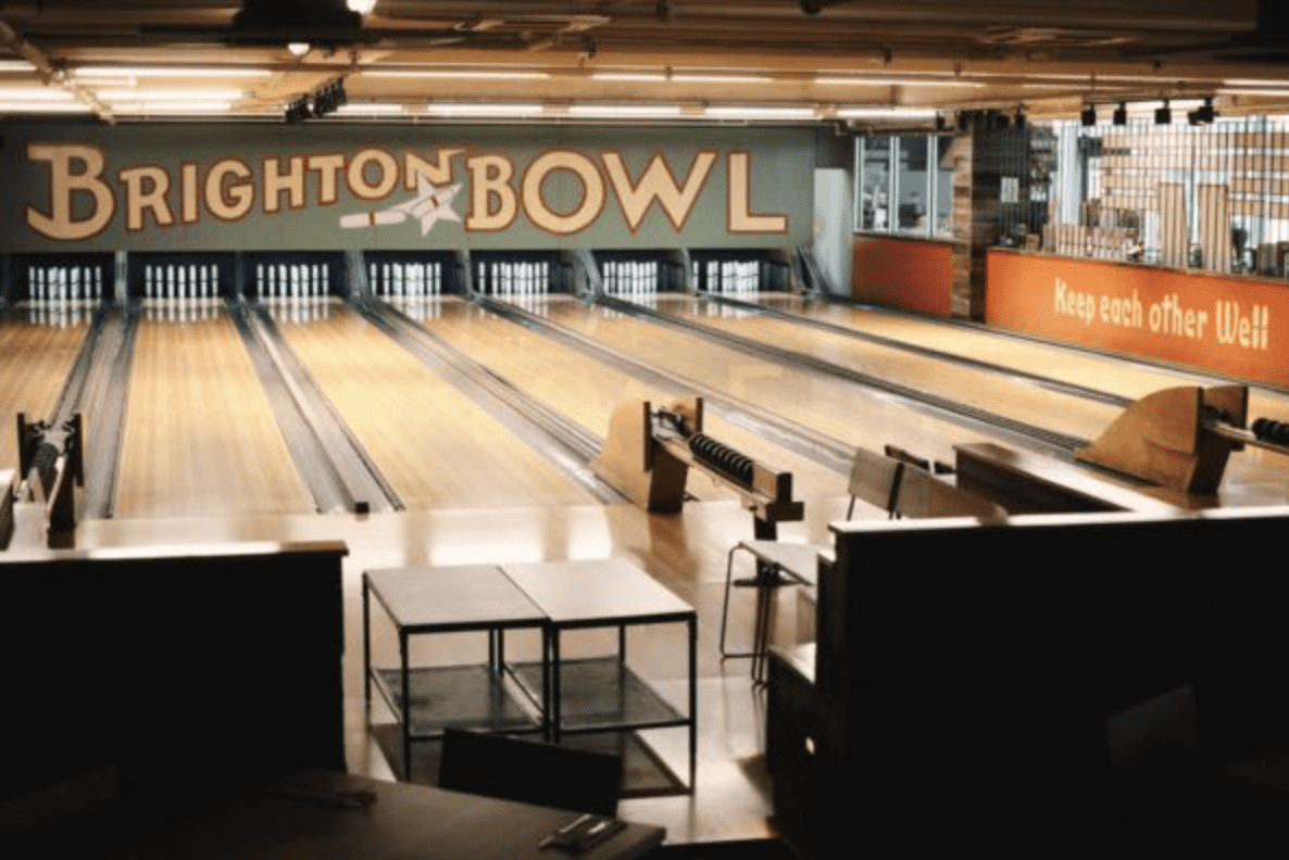 Candlepin Bowling in Brighton at American Flatbread