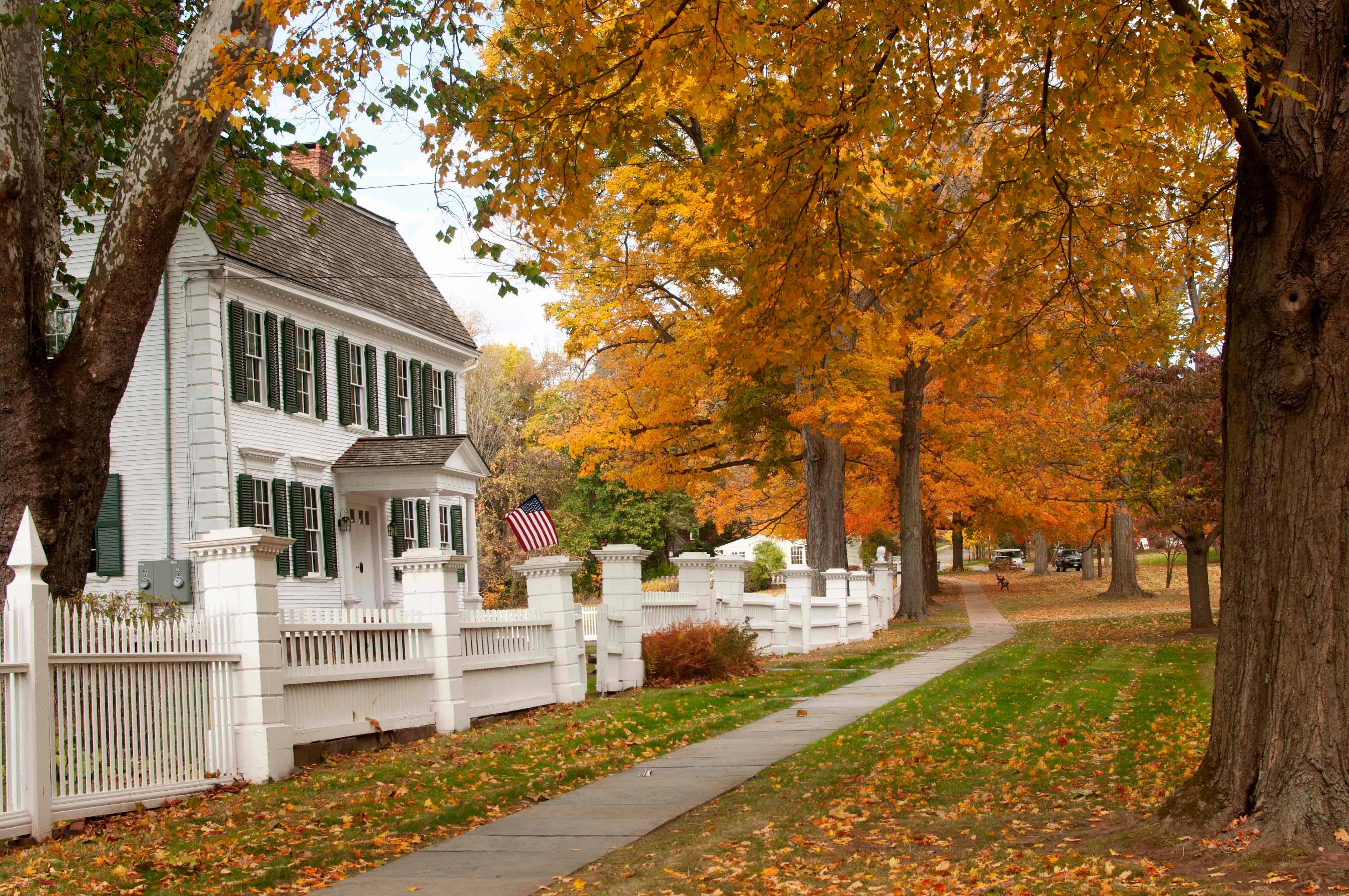 House with Beautiful Fall Foliage