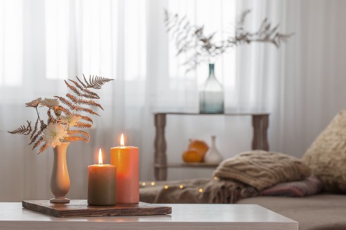 Fall Decor with Autumn Candles