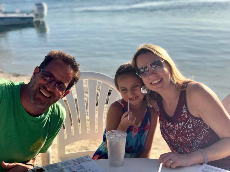 Holly with family at beach