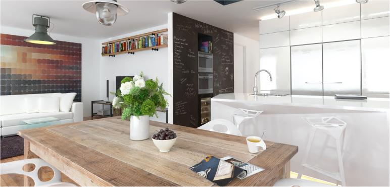 Single Family Home with fancy table