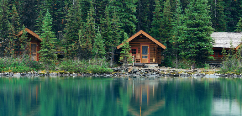 Cabin on waterfront