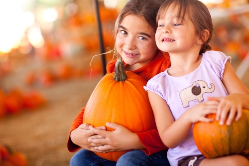 Kids with Pumpkins