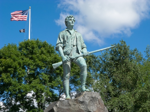 Minuteman Statue in Lexington MA