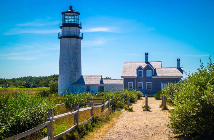 historic lighthouse in Cape Cod