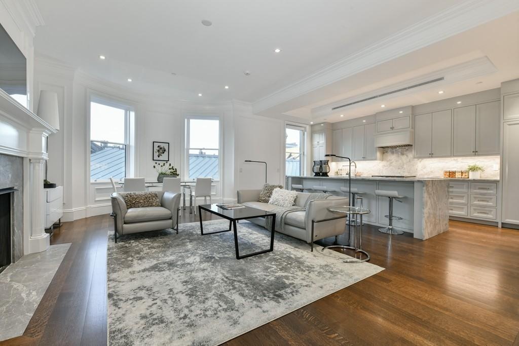 Back Bay Condo: Living & Kitchen Area