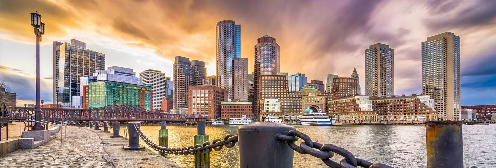 boston city sunset
