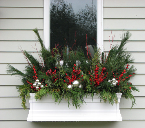 windows with decorations