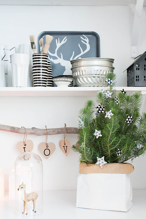shelves with decorations