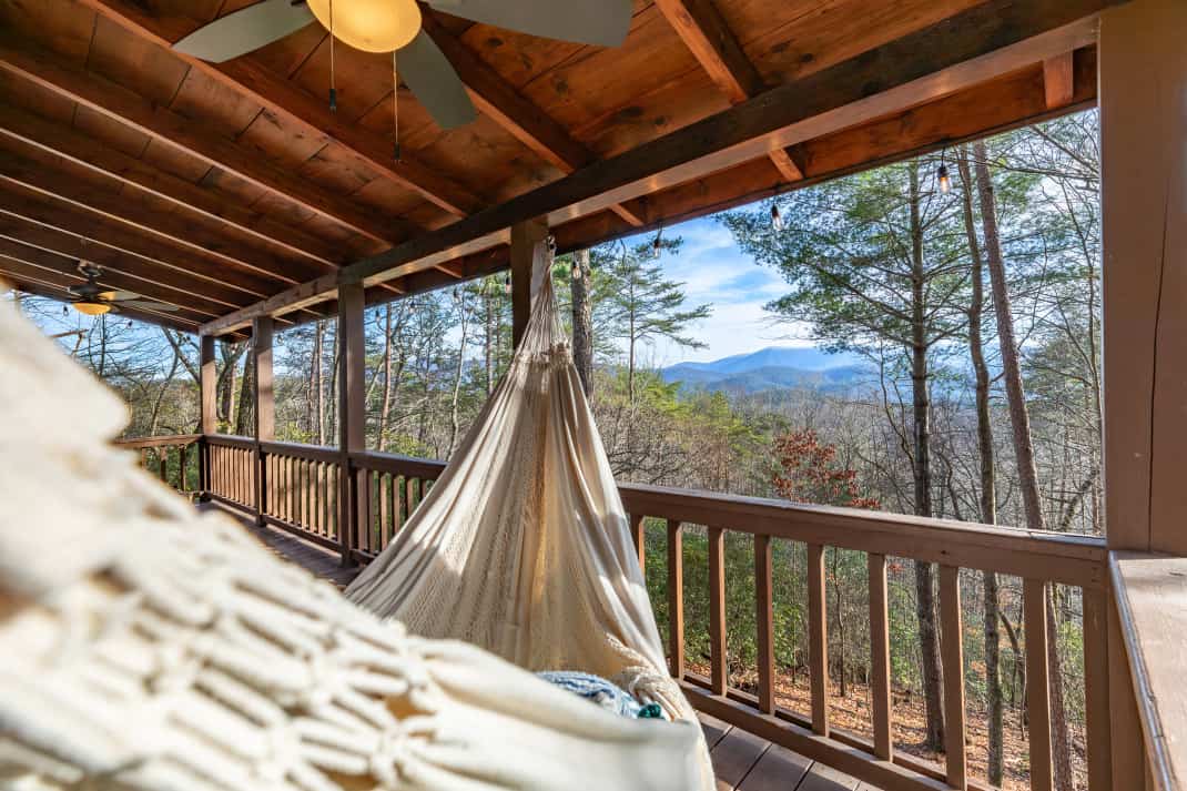 mountain views as seen from the deck