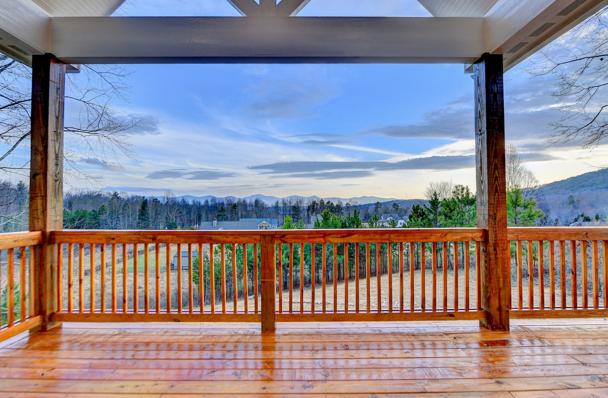 mountain views from the rear deck