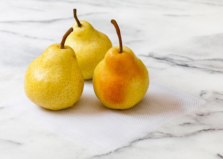 pears on counter