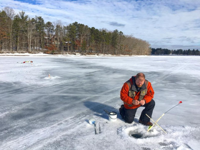 Ice Fishing at Deep Creek Lake
