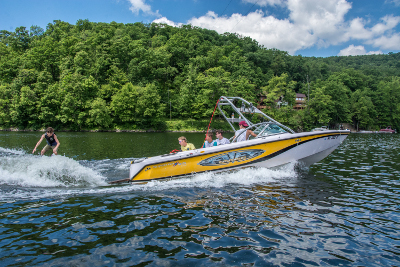 Wakesurfing at Deep Creek Lake
