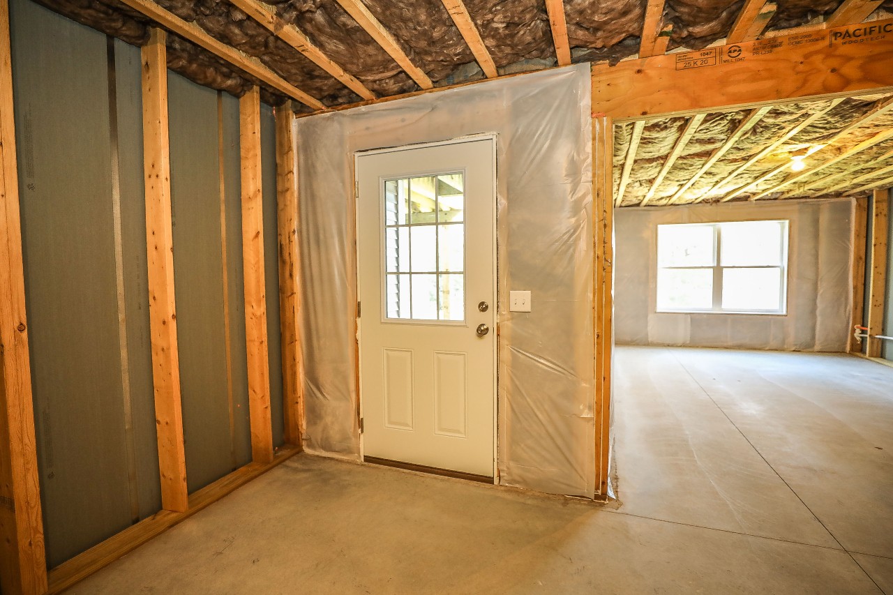 Interior of garage