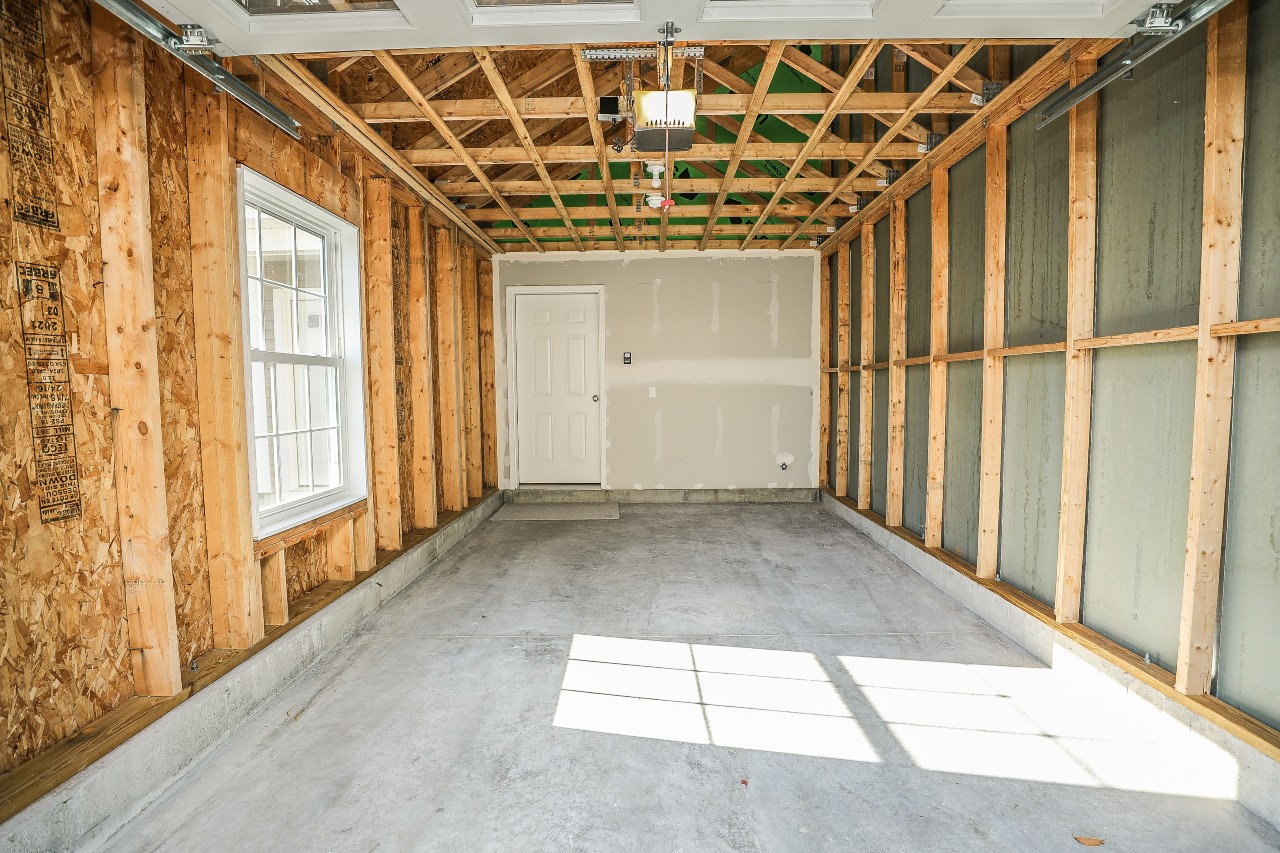Interior of garage