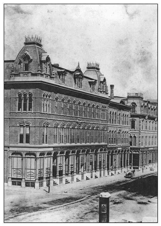 The Woodman Building on Middle Street c 1887