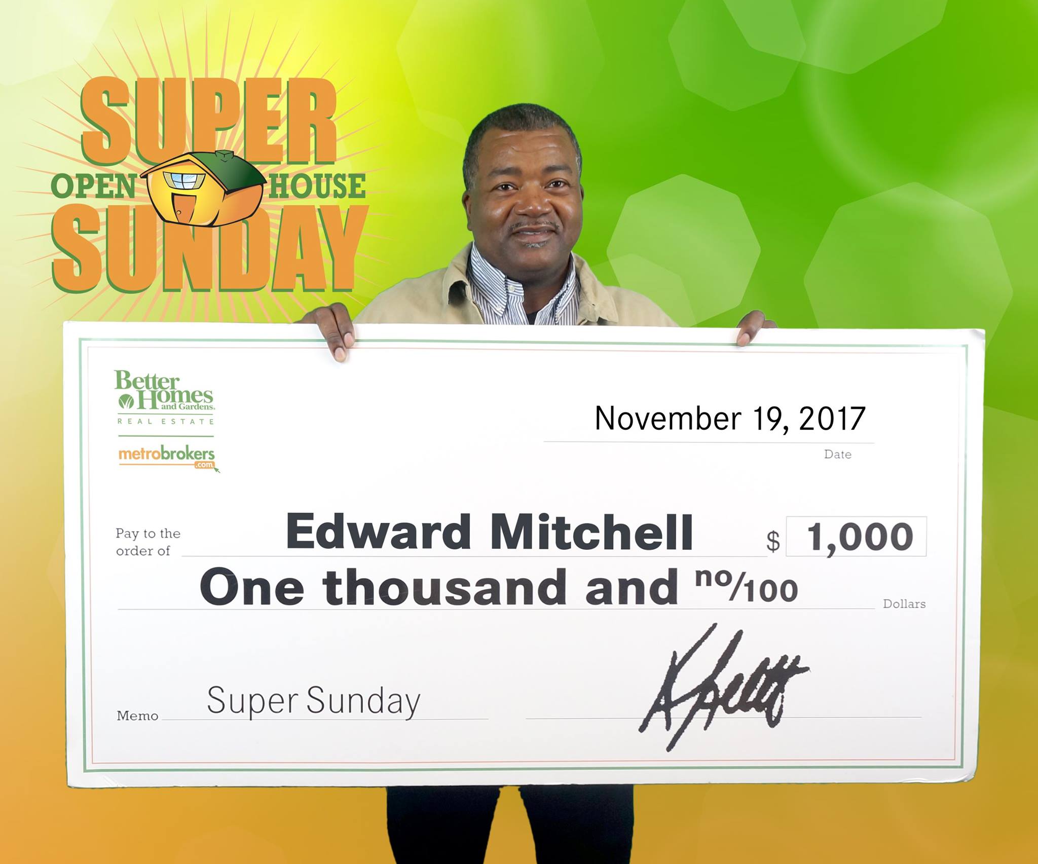 October Super Sunday Winner: Edward Mitchell!