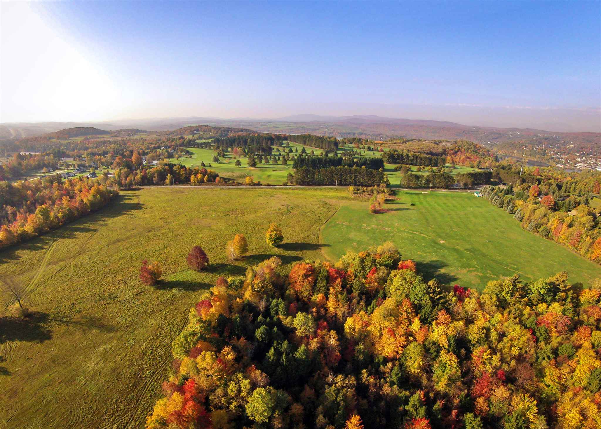 gorgeous view of the forest and fields