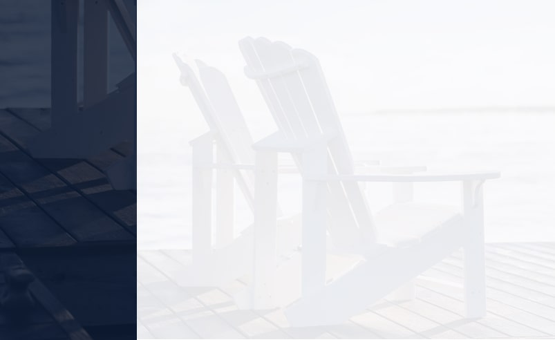 Waterfront view with two chairs