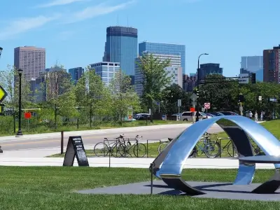 Aerial View of twin cities