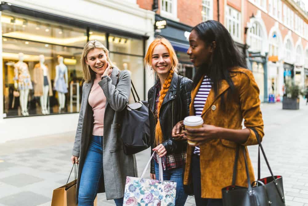 Three Friends Shopping in Downtown Rochester, MN